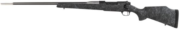 Picture of Weatherby MAM01N300WL8B Mark V Accumark 300 Wthby Mag 3+1 26" Barrel, Graphite Black Cerakote Metal Finish, Gray Webbed Black Fixed Monte Carlo Stock Left Hand