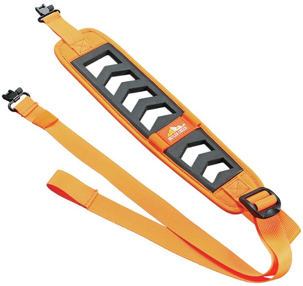 Picture of Butler Creek 190036 Featherlight Rifle Sling Blaze Orange Foam 22"-36" OAL 3" Wide Adjustable Design 2 Cartridge Loops & Swivels