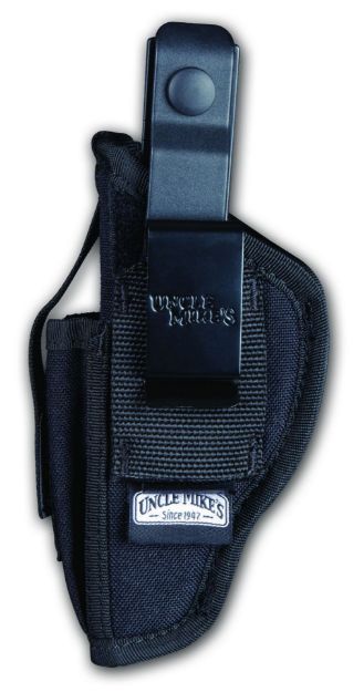 Picture of Uncle Mike's 70020 Sidekick Hip Holster IWB/OWB Size 02 Black Kodra Nylon Belt Clip Fits Med/Large DA Revolver Fits 3-4" Barrel Ambidextrous