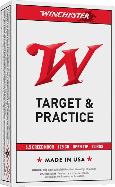 Picture of Winchester Ammo USA65CM USA  6.5Creedmoor 125gr Open Tip Range 20 Per Box/10 Case