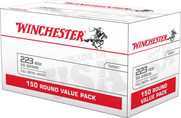 Picture of Winchester Ammo W223150 USA  223Rem 55gr Full Metal Jacket 150 Per Box/4 Case *Value Pack