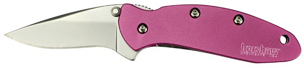 Picture of Kershaw 1600PINK Chive  1.90" Folding Drop Point Plain Bead Blasted 420HC SS Blade Pink Anodized Aluminum Handle Includes Pocket Clip