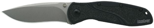 Picture of Kershaw 1670S30V Blur  3.40" Folding Drop Point w/Recurve Plain Stonewashed Powder Coated CPM S30V SS Blade Black Anodized Aluminum Handle Includes Pocket Clip