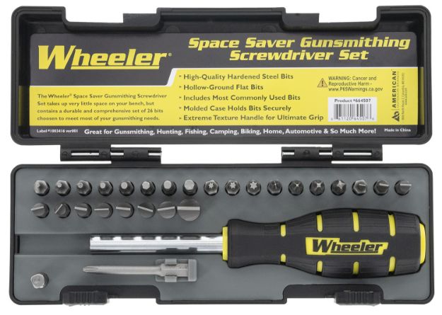 Picture of Wheeler 664507 Space-Saver Screwdriver Set Gray Steel 26 Pieces