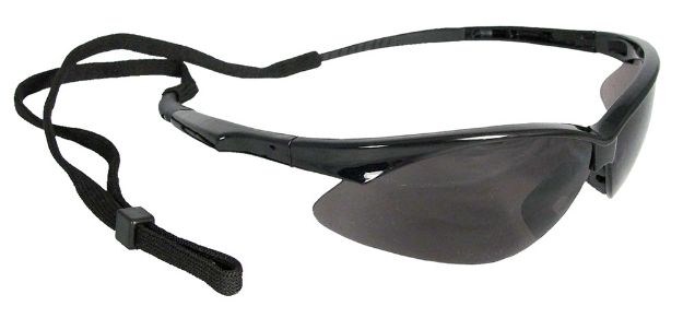 Picture of Radians OB120CS Outback Shooting Glasses Adult Smoke Gray Lens Anti-Fog Black Frame