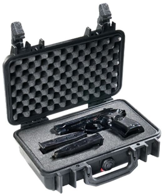 Picture of Pelican 1170000110 Protector Case Black Polypropylene Holds Handgun