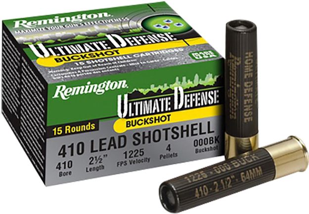 Picture of Remington Ammunition 20697 Ultimate Defense Buckshot 410Gauge 2.50" 000Buck Shot 15 Per Box/10 Case