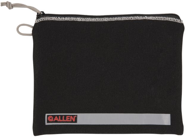 Picture of Allen 3628 Pistol Pouch  Black Polyester w/Lockable Zippers, ID Label & Fleece Lining Holds Full Size Handgun 7" L x 9" W Interior Dimensions