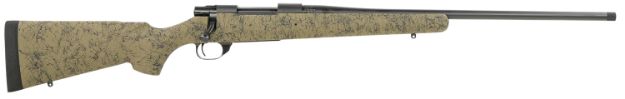 Picture of Howa HHS43163 M1500 HS Precision 308 Win 5+1 22" Threaded Barrel, Black Metal Finish, Green with Black Webbing Fixed HS Precision Stock