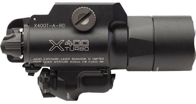 Picture of SureFire X400TARD X400T-A-RD Turbo Black Anodized 650 Lumens White LED/Red Laser