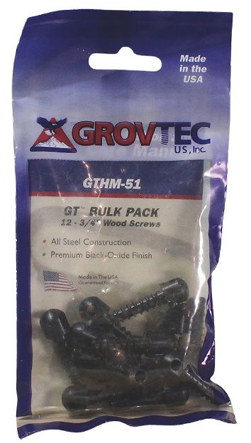 Picture of GrovTec US Inc GTHM51 Wood Screw  Swivel Studs 0.75" 12-Pack Black