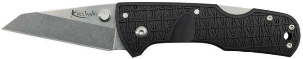 Picture of Cold Steel CS20KPL Kiridashi  2.50" Folding Sheepsfoot Plain 4116 Stainless Steel Blade/Black Griv-Ex Handle Includes Pocket Clip