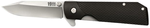 Picture of Cold Steel CS20NPJAA 1911  3" Folding Clip Point Plain 4034 SS Blade/Black Checkered Griv-Ex Handle Includes Pocket Clip