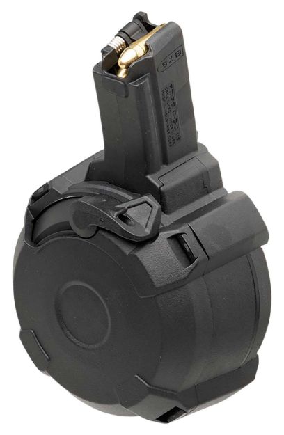 Picture of Magpul MAG1181-BLK PMAG  Black Drum 50rd 9mm Luger for H&K MP5/94