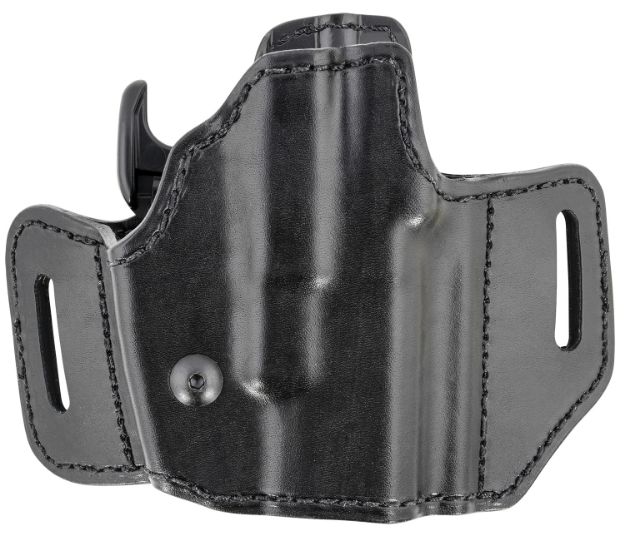 Picture of Bianchi 51831 Allusion Assent Pro-Fit OWB Size 11 Black Leather Belt Slide Compatible w/Glock 26/S&W M&P Shield/S&W M&P Compact/FN FNS Compact Belt Up to 1.50" Wide Right Hand