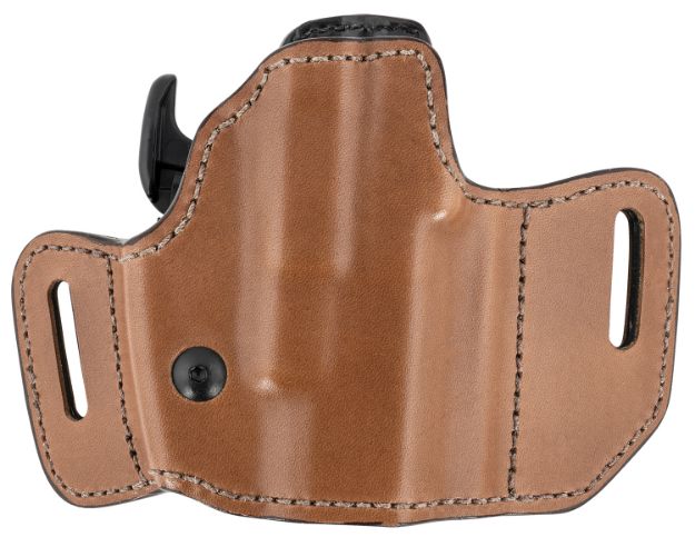 Picture of Bianchi 31831 Allusion Assent Pro-Fit OWB Size 11 Tan Leather Belt Slide Compatible w/ S&W M&P Shield/FN FNS Compact/Glock 26/27 Gen1-5 Belt Up to 1.50" Wide Right Hand