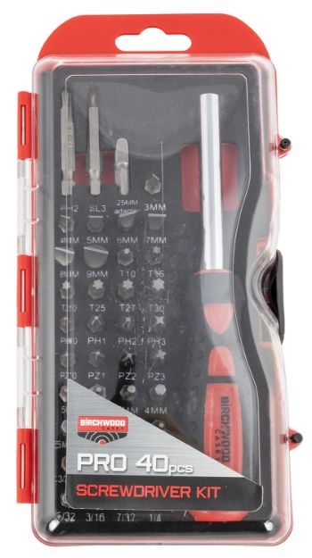 Picture of Birchwood Casey PROSDS Pro Screwdriver Kit  40 Pieces Includes Slotted/Philips/Torx/Hex Heads