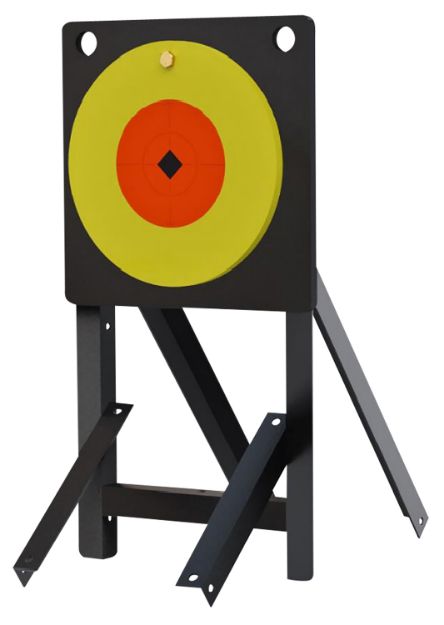 Picture of Birchwood Casey LCSPLR Large Range Spoiler Alert 10" Orange/Yellow AR500 Steel Bullseye 0.50" Thick Includes Crosshair Sticker