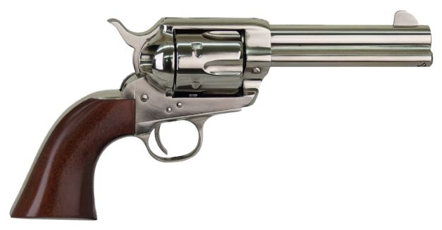 Picture of Cimarron PPP357N Pistolero  38 Special/357 Mag 6 Shot, 4.75" Nickel-Plated Steel Barrel, Cylinder & Frame, Wide Front Sight, Smooth Walnut Grip