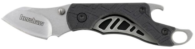 Picture of Kershaw 1025X Cinder  1.40" Folding Drop Point Plain Stonewashed 3Cr13MoV SS Blade Black Glass-Filled Nylon Handle Includes Key Ring