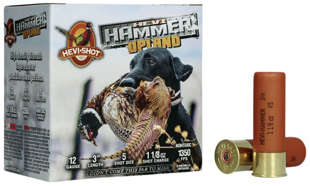 Picture of HEVI-Shot HS29125 HEVI-Hammer Upland 12Gauge 3" 1 1/8oz Steel/Bismuth 5Shot 25 Per Box/10 Case