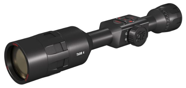 Picture of ATN TIWST4387A Thor 4 384 Thermal Rifle Scope Black Anodized 7-28x Multi Reticle 384x288 Resolution Features Rangefinder