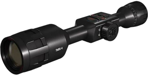 Picture of ATN TIWST4643A Thor 4 640 Thermal Rifle Scope Black Anodized 2.5-25x Multi Reticle 640x480 Resolution Features Rangefinder