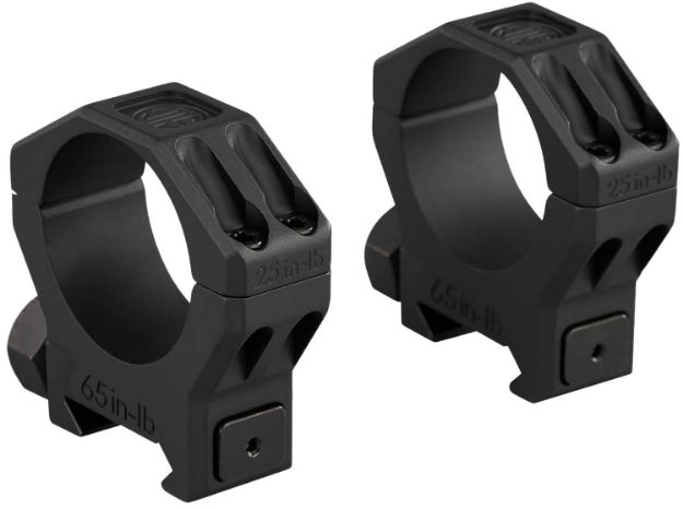 Picture of Sig Sauer Electro-Optics SOA63003 Alpha 6 Scope Ring Set Black Stainless Steel 30mm Tube High