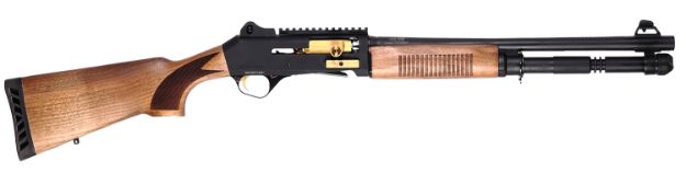 Picture of Four Peaks Imports 12077 AKSA Arms S4 12 Gauge 3" 5+1 18.50" Chrome Plated 7075-T6 Aluminum Receiver Wood Stock