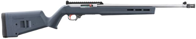 Picture of Ruger 31260 10/22 60th Anniversary Collector's 22 LR 10+1 18.50" Satin Stainless Steel Threaded Barrel & Receiver, Picatinny Rail, Gray Adjustable Magpul Hunter X-22 Stock