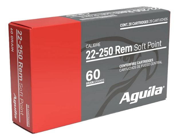 Picture of Aguila 8338AG   22-250Rem 60gr InterLock Boat Tail Soft Point 20 Per Box/10 Case