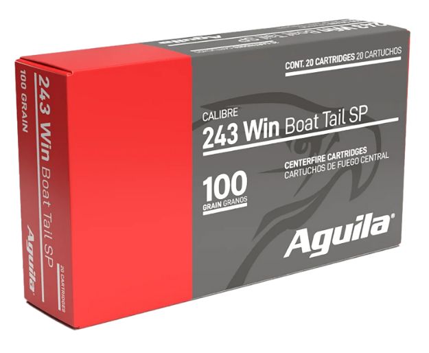 Picture of Aguila 8047AG   243Win 100gr InterLock Boat Tail Soft Point 20 Per Box/10 Case