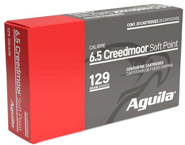 Picture of Aguila 81489AG   6.5Creedmoor 129gr InterLock Boat Tail Soft Point 20 Per Box/10 Case