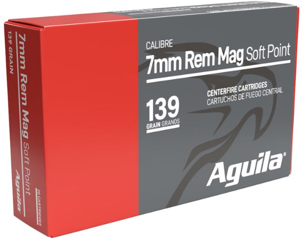 Picture of Aguila 80591AG   7mm Rem Mag 139gr InterLock Boat Tail Soft Point 20 Per Box/10 Case