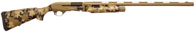 Picture of Silver Eagle Arms A21228OS1 Alpha 2  12 Gauge 3" 4+1 28" Flat Dark Earth Cerakote Chrome Lined Vent Rib Barrel & Steel Receiver, Old School Camo Synthetic Fixed Stock