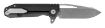 Picture of Southern Grind SG09030012 Penguin  3.50" Folding Drop Point Plain Stonewashed CPM S90V Blade, 4.63" Black Titanium Handle