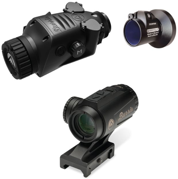 Picture of Burris 300675 BTC 35 V2 RT3 Combo Thermal Clip On/Handheld/Mountable Matte Black 1-4x35mm Multi Reticle 400x300, 50Hz Resolution Zoom 1x/2x/4x, Includes SS#120623