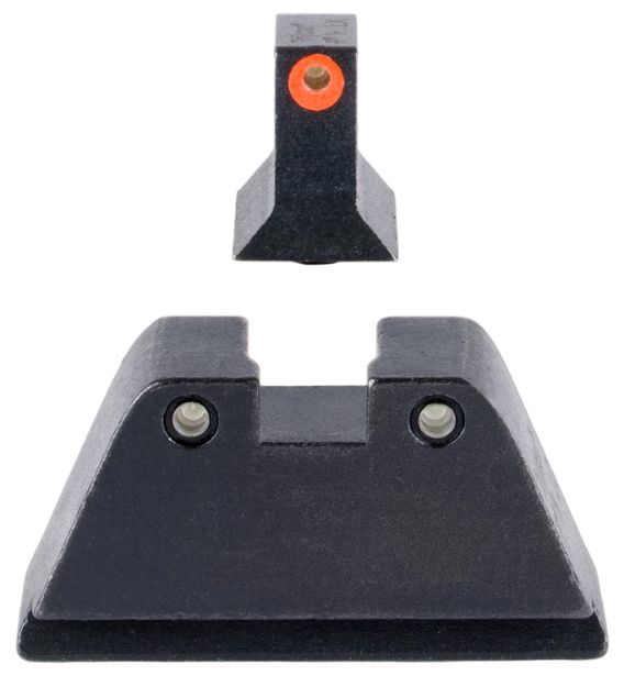 Picture of Trijicon GL201C601134 Suppressor/Optic Height Sights  Green/Tritium Orange Outline Front Sight-Green/Tritium Black Outline Rear Sight Glock 17/17L/19/22 Standard Frame