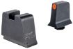 Picture of Trijicon GL243C601146 Suppressor/Optic Height Sights  Green/Tritium Orange Outline Front Sight-Black/Blank Rear Sight Glock 42/43/43X Slim Frame