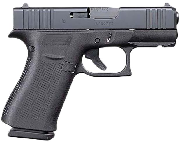 Picture of Glock UX4350201FR G43X  Sub-Compact Frame 9mm Luger 10+1 3.41" Black GMB Barrel, Black nDLC Front Rail/Serrated Steel Slide, Black Polymer Frame w/Beavertail, Black Textured Grip, Ambidextrous