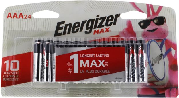 Picture of Energizer E92BP24E4 AAA Max Black/Silver 1.5V Alkaline Qty (24) Single Pack