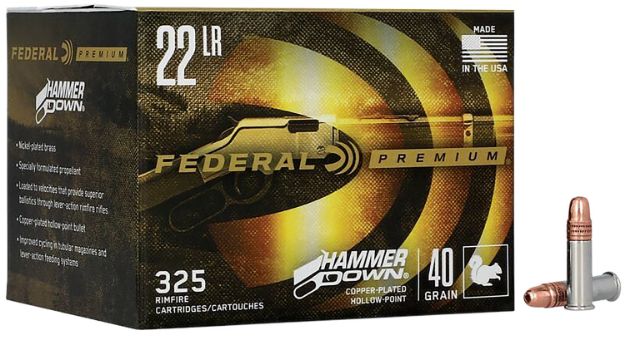 Picture of Federal 22HAM Hammer Down Rimfire 22LR 40gr Copper Plated Hollow Point 325 Per Box/10 Case