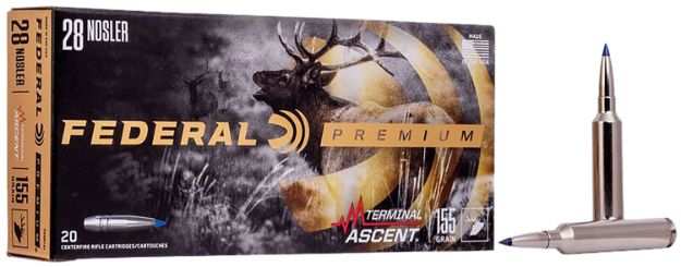 Picture of Federal P28NTA1 Premium  28Nosler 155gr Terminal Ascent 20 Per Box/10 Case