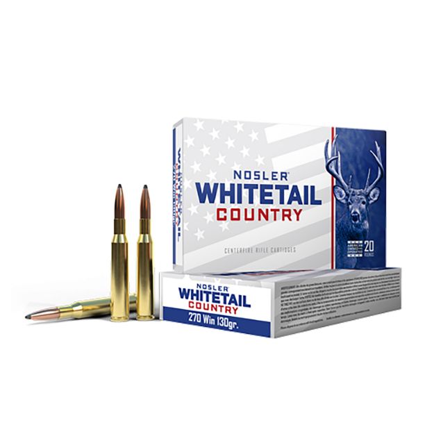 Picture of Nosler 40110 Whitetail Country  270Win 130gr Spitzer Boat Tail 20 Per Box/10 Case