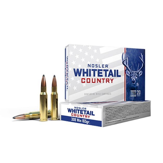 Picture of Nosler 40120 Whitetail Country  308Win 165gr Spitzer Boat Tail 20 Per Box/10 Case