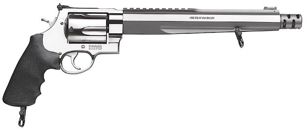 Picture of Smith & Wesson 170262 Performance Center Model 460 XVR 460 S&W Mag 5rd 10.50" with Rail Barrel Overall Stainless Stainless Steel with Black Polymer Grip Includes Muzzle Brake