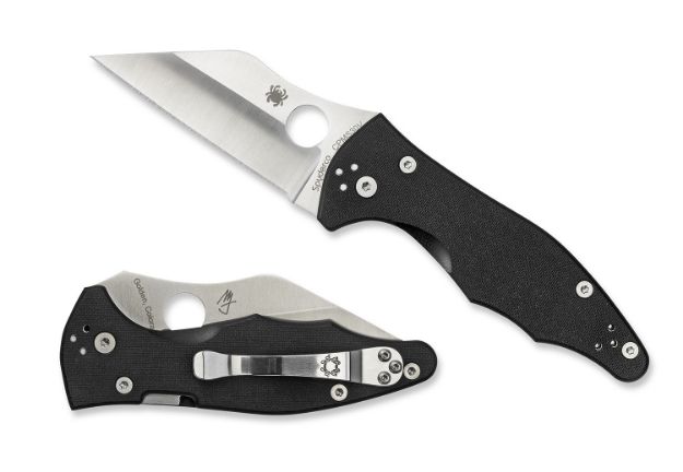 Picture of Spyderco C85GP2 Yojimbo 2  3.20" Folding Wharncliffe Plain Satin CPM S30V SS Blade/ Black Textured G10 Handle Includes Pocket Clip