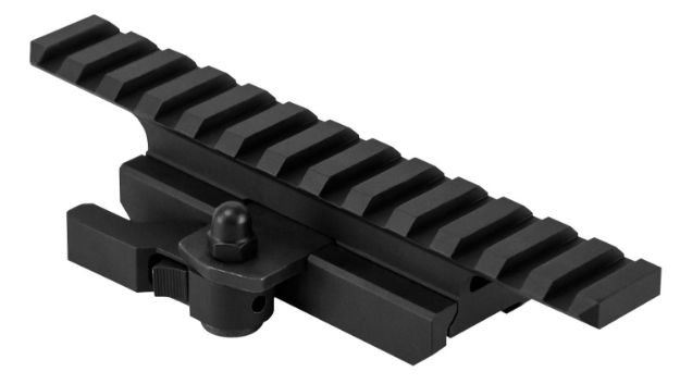 Picture of NcStar MARFQV2 QR Riser Gen2 Locking/Quick Detach Black Aluminum, Fits AR15/M4 Picatinny Rail Mount