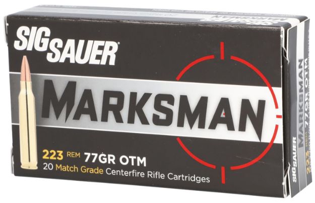 Picture of Sig Sauer E223M120 Marksman  223 Rem 77 gr Open Tip Match 20 Per Box/ 25 Case