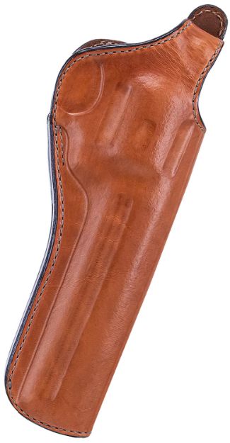 Picture of Bianchi 13099 111 Cyclone Belt Holster Size 10 OWB Open Bottom Style made of Leather with Tan Finish, Strongside/Crossdraw & Belt Loop Mount Type fits 7.5" Barrel Ruger RedHawk for Right Hand